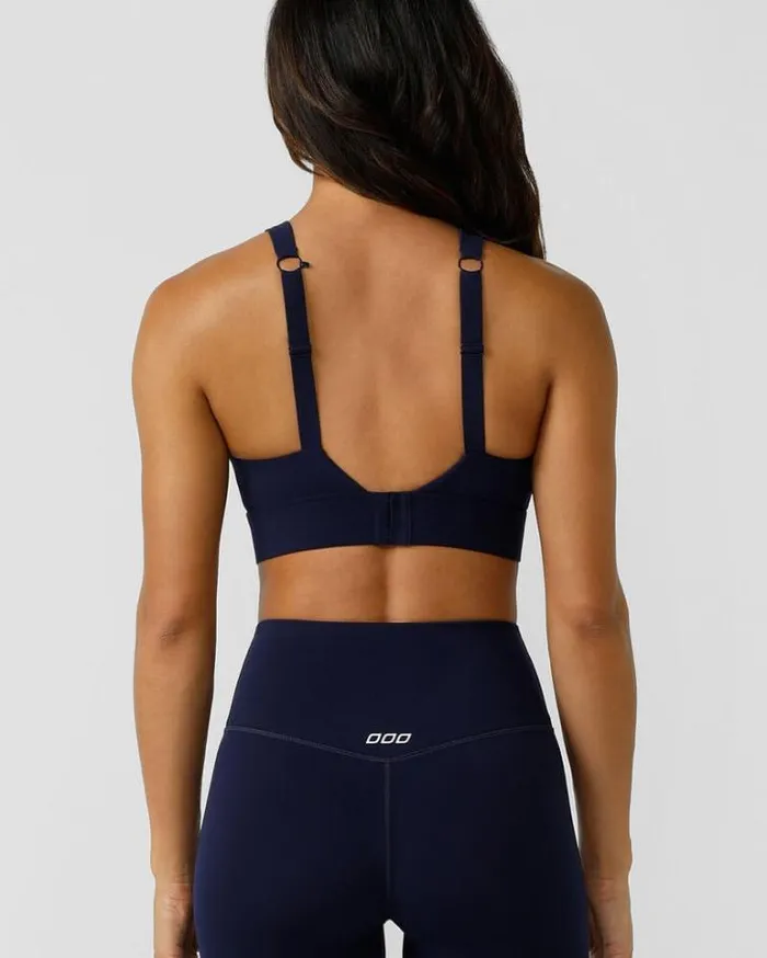 Women LORNA JANE Sports Bras Full Coverage Support Sports Bra French Navy