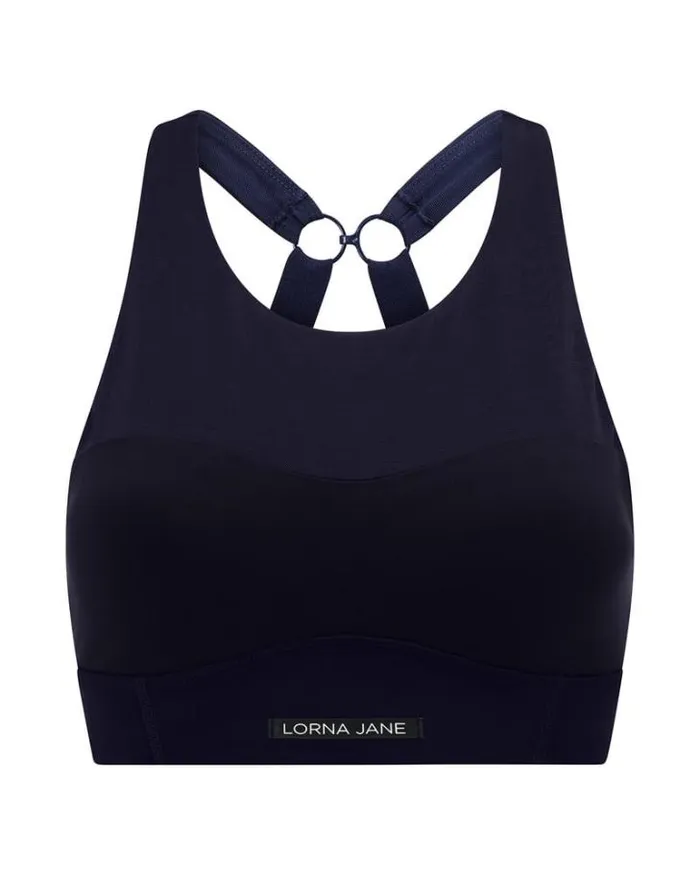 Women LORNA JANE Sports Bras Full Coverage Support Sports Bra French Navy