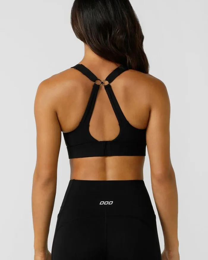 Women LORNA JANE Sports Bras Game Time Recycled Sports Bra Black