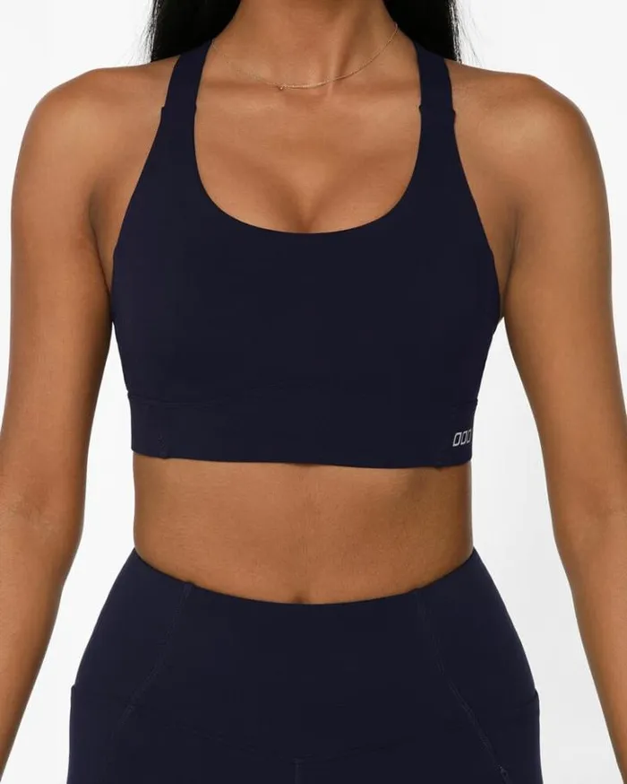 Women LORNA JANE Sports Bras Game Time Recycled Sports Bra French Navy
