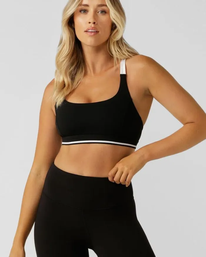 Women LORNA JANE Sports Bras Glow Recycled Sports Bra Black