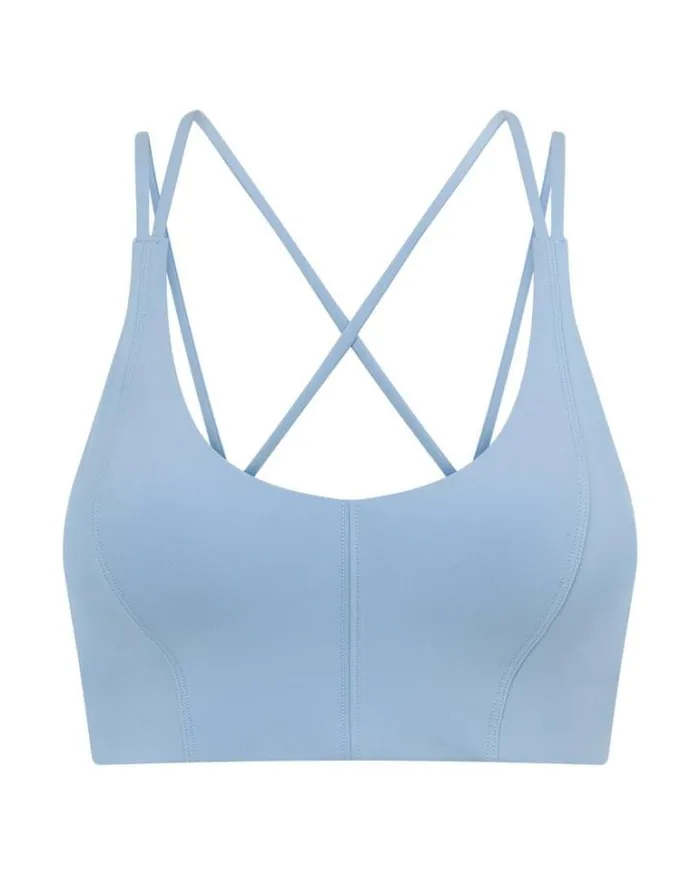 Women LORNA JANE Sports Bras Half Time Recycled Longline Sports Bra Moontide