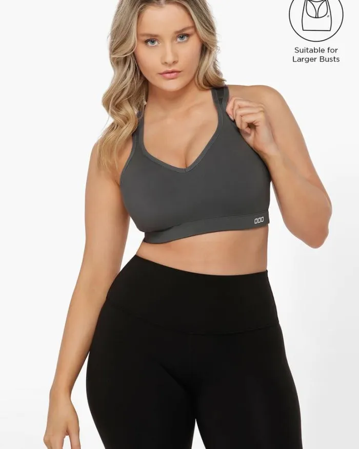Women LORNA JANE Sports Bras Hold And Mould Sports Bra Titanium