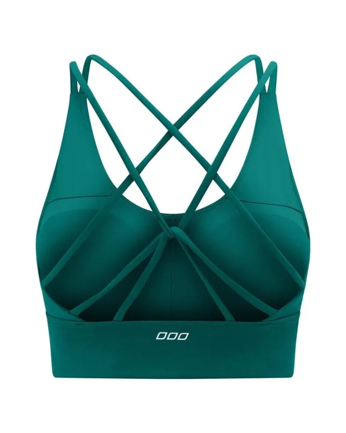 Women LORNA JANE Sports Bras Lotus Longline Sports Bra Dark Teal