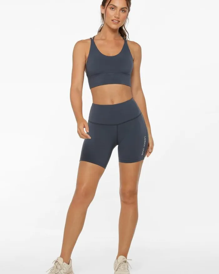 Women LORNA JANE Sports Bras Lotus Longline Sports Bra Night Time Blue