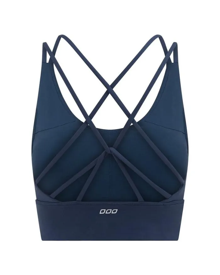 Women LORNA JANE Sports Bras Lotus Longline Sports Bra Night Time Blue