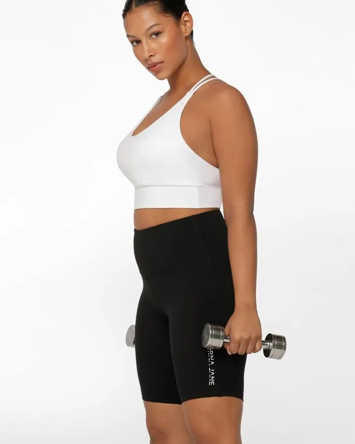 Women LORNA JANE Sports Bras Lotus Longline Sports Bra White