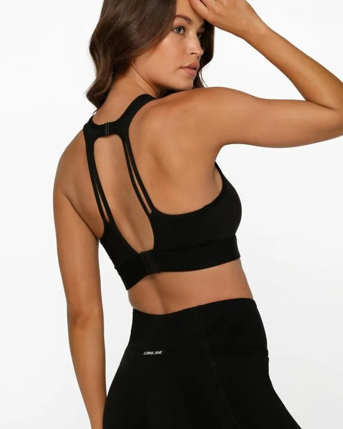 Women LORNA JANE Sports Bras Push The Limits Sports Bra Black