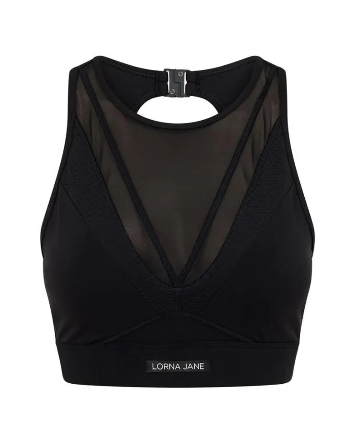 Women LORNA JANE Sports Bras Push The Limits Sports Bra Black