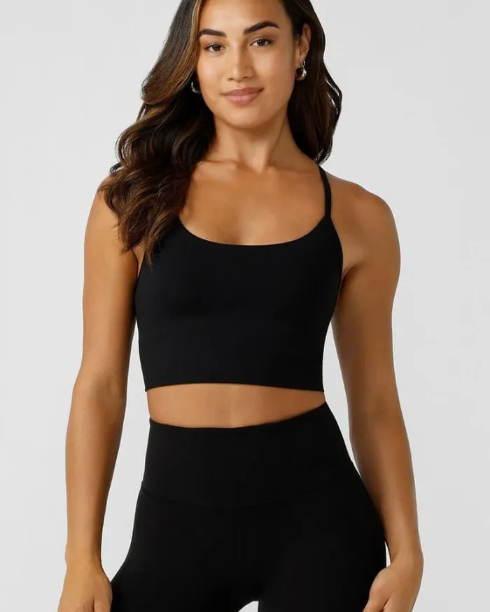 Women LORNA JANE Sports Bras Reset Bra Tank Combo Black