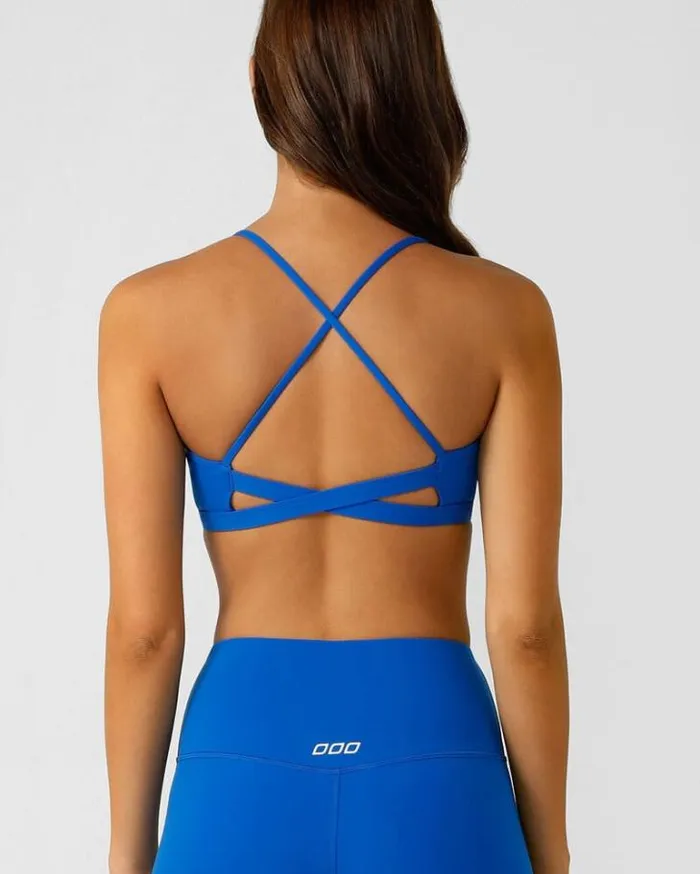 Women LORNA JANE Sports Bras Strappy All Day Sports Bra Cobalt Blue