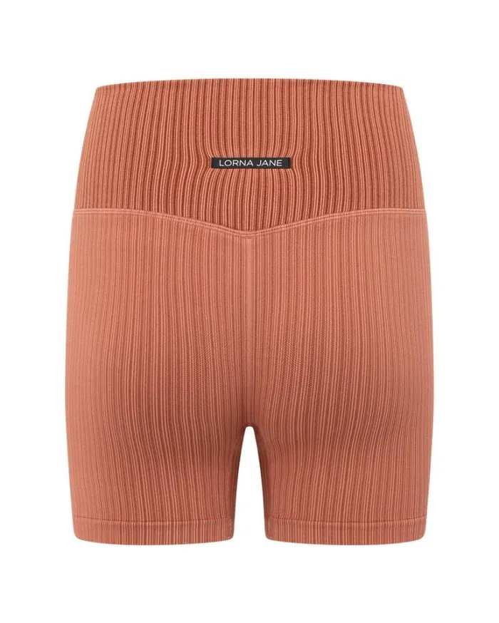 Women LORNA JANE Swimwear Seamless Swim Bike Short Rust