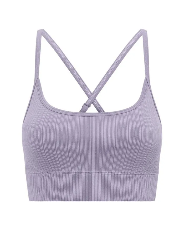 Women LORNA JANE Swimwear Seamless Swim Longline Sports Bra Lavender