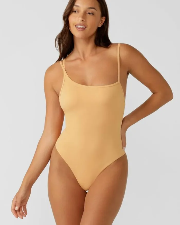 Women LORNA JANE Swimwear Stretch To Surf Bodysuit Clay