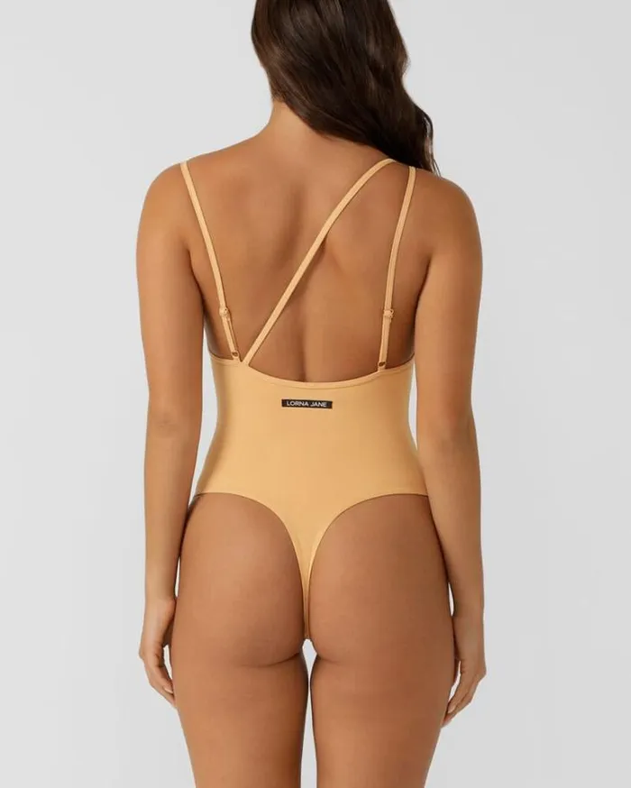 Women LORNA JANE Swimwear Stretch To Surf Bodysuit Clay