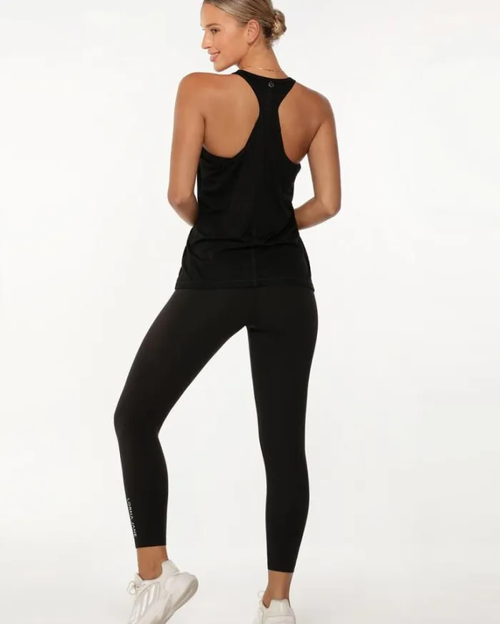 Women LORNA JANE Tanks Slouchy Gym Tank Black