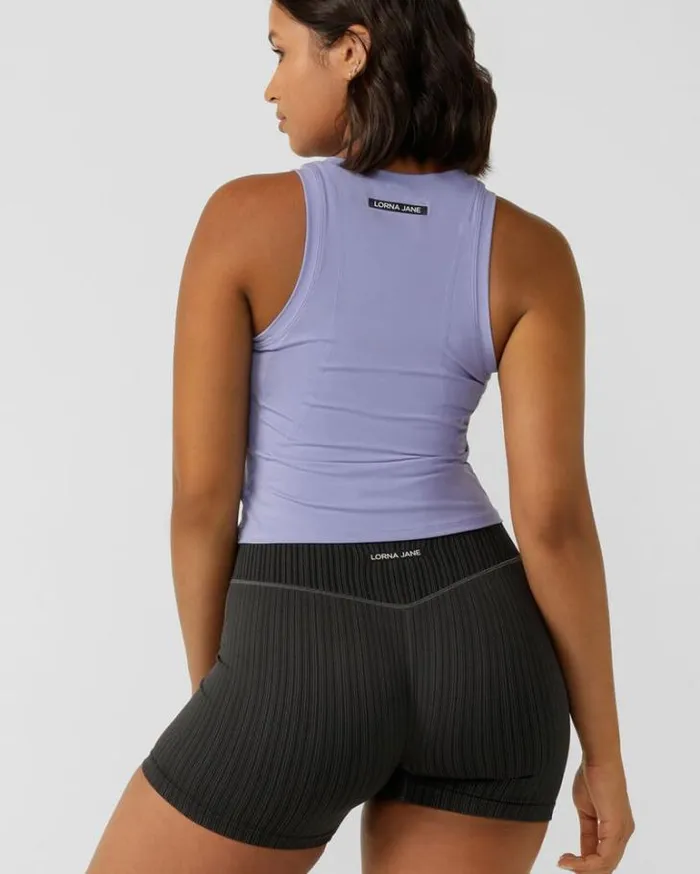 Women LORNA JANE Tanks Stretch To Surf Tank Deep Periwinkle