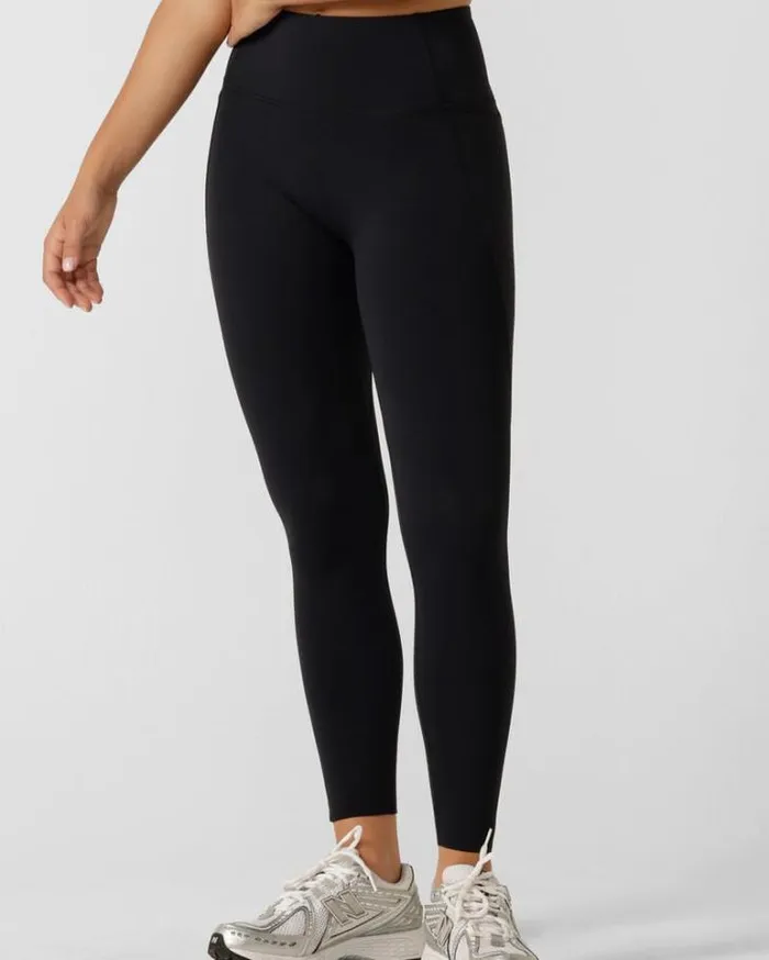 Women LORNA JANE Tights And Leggings Agile Recycled No Ride 3 Pocket Ankle Biter Leggings Midnight Blue