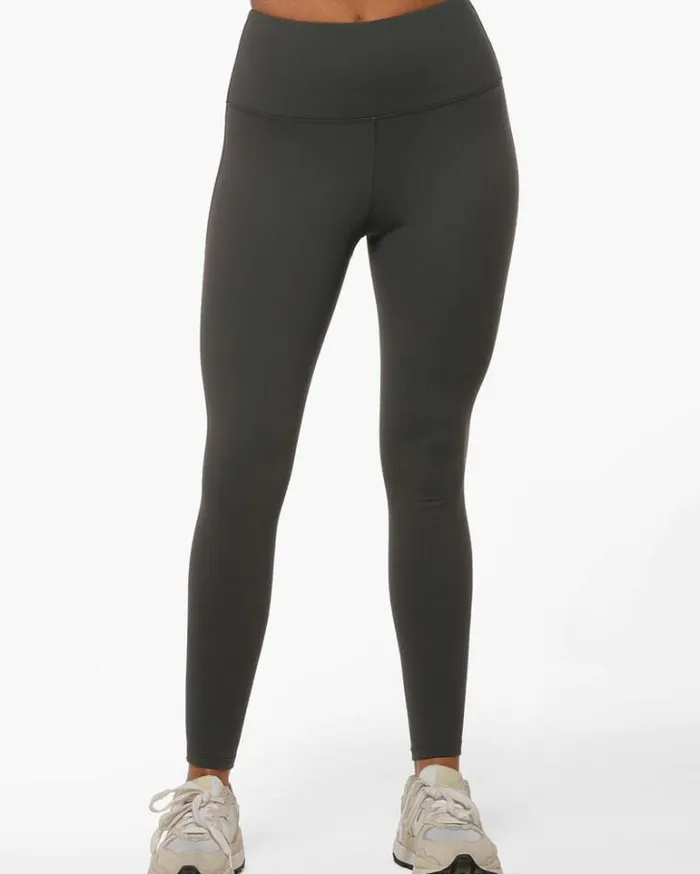 Women LORNA JANE Tights And Leggings All Day Lotus Thermal No Chafe Full Length Leggings Titanium
