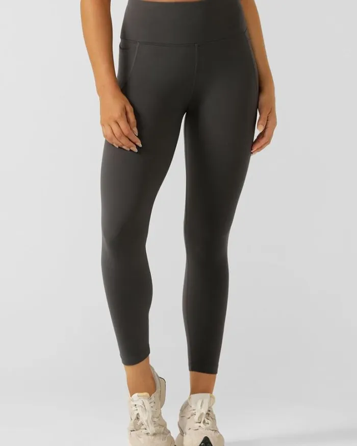 Women LORNA JANE Tights And Leggings Amy Phone Pocket Tech Ankle Biter Leggings Titanium Women LORNA JANE Tights And Leggings Amy Phone Pocket Tech Ankle Biter Leggings Titanium