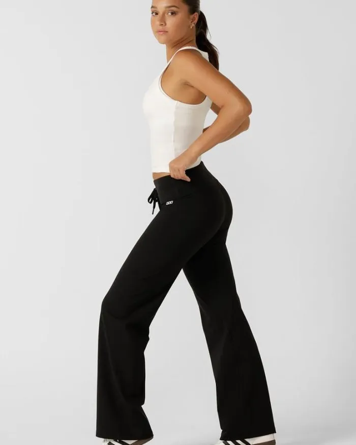 Women LORNA JANE Tights And Leggings Amy Wide Leg Pant Black