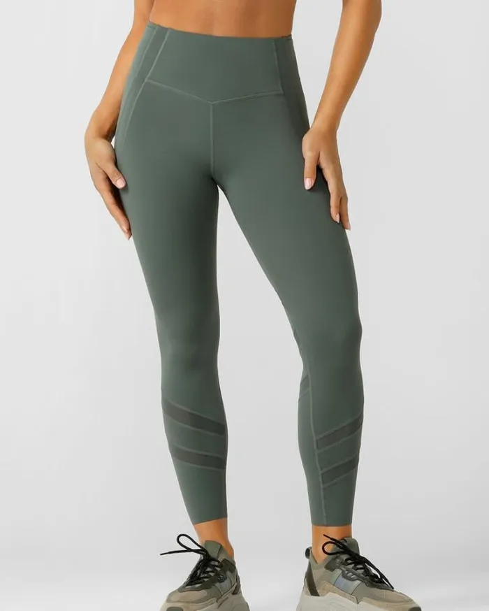 Women LORNA JANE Tights And Leggings Formation 2Pocket Recycled Ankle Biter Leggings Agave Green