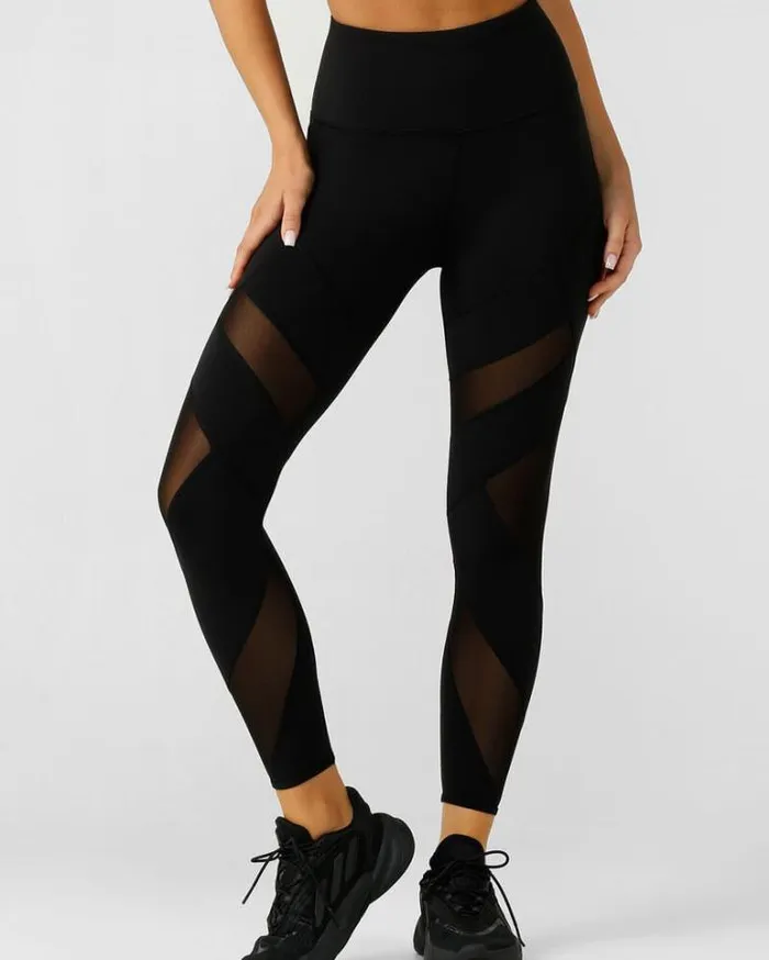 Women LORNA JANE Tights And Leggings Grandeur Core Ankle Biter Leggings Black Women LORNA JANE Tights And Leggings Grandeur Core Ankle Biter Leggings Black