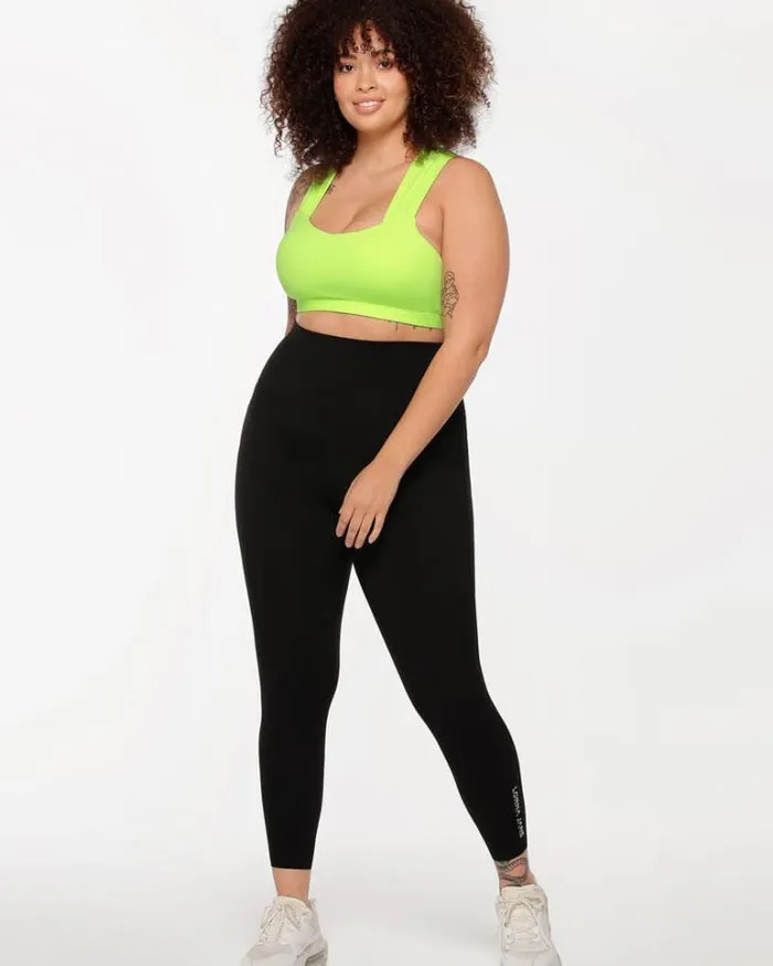 Women LORNA JANE Tights And Leggings HiFold Lotus No Chafe Ankle Biter Leggings Black Women LORNA JANE Tights And Leggings HiFold Lotus No Chafe Ankle Biter Leggings Black