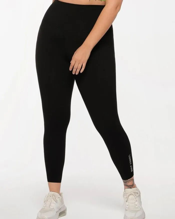 Women LORNA JANE Tights And Leggings HiFold Lotus No Chafe Ankle Biter Leggings Black