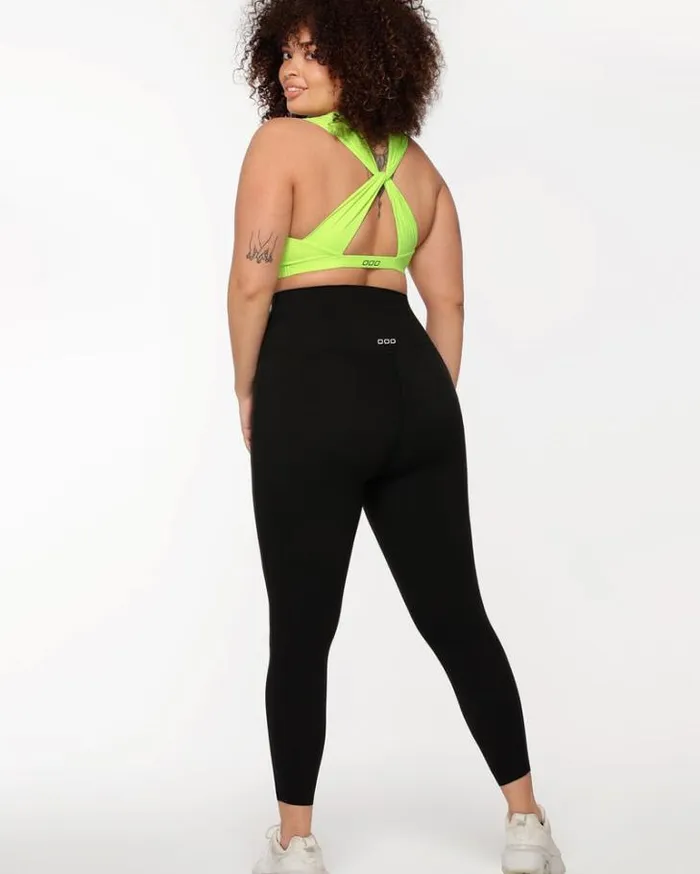 Women LORNA JANE Tights And Leggings HiFold Lotus No Chafe Ankle Biter Leggings Black