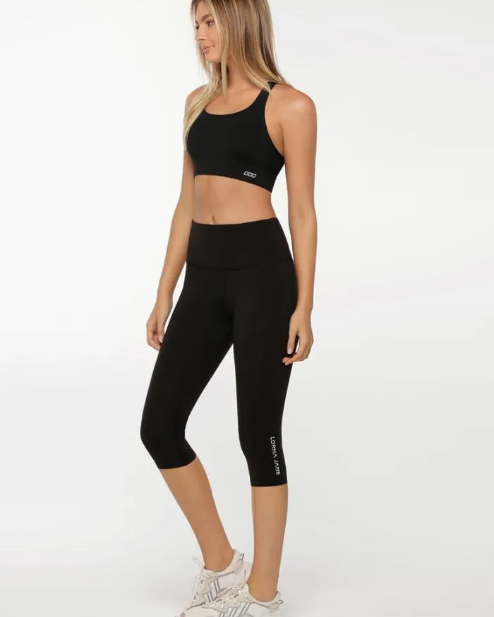 Women LORNA JANE Tights And Leggings Lotus 34 Leggings Black
