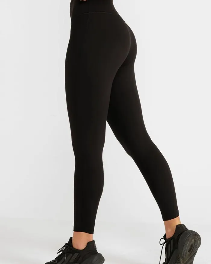 Women LORNA JANE Tights And Leggings Lotus Classic Ankle Biter Leggings Black Women LORNA JANE Tights And Leggings Lotus Classic Ankle Biter Leggings Black
