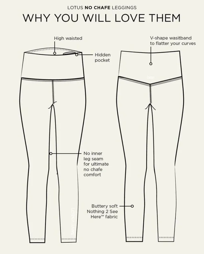 Women LORNA JANE Tights And Leggings Lotus No Chafe 34 Leggings Black
