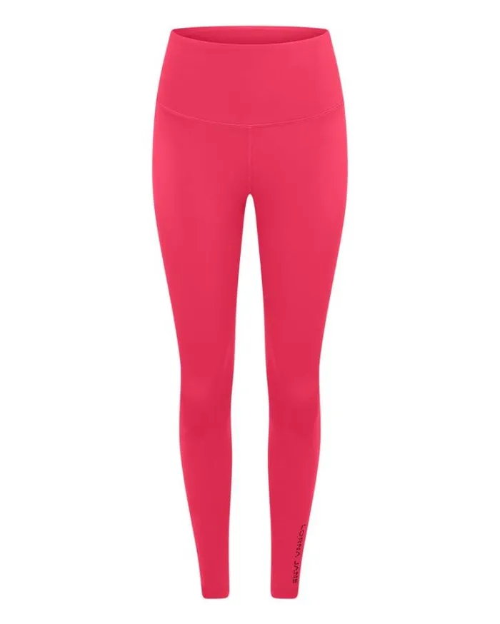 Women LORNA JANE Tights And Leggings Lotus No Chafe Ankle Biter Leggings Neon Raspberry