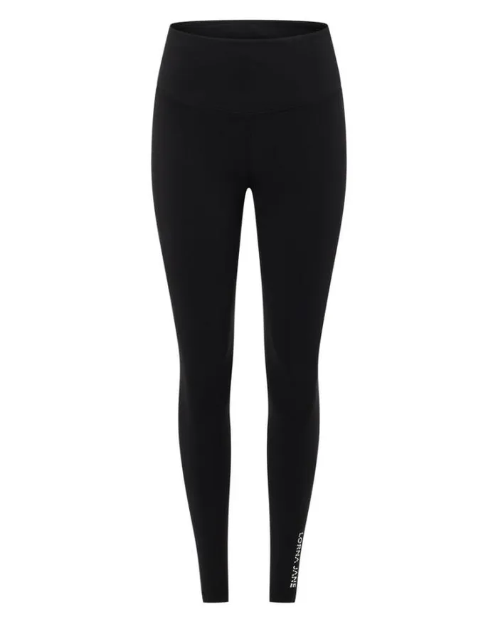 Women LORNA JANE Tights And Leggings Lotus No Chafe Full Length Leggings Black