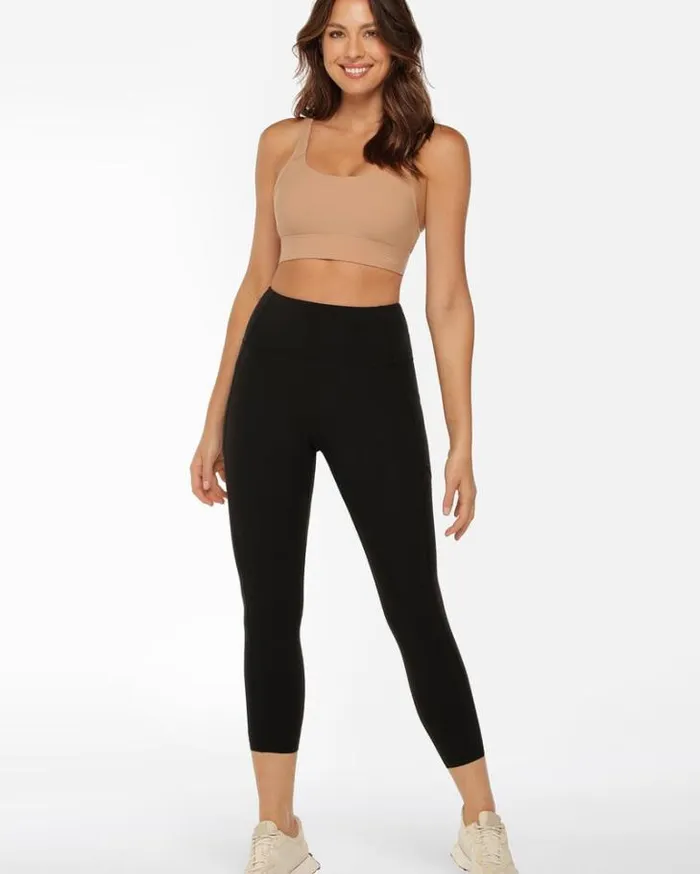 Women LORNA JANE Tights And Leggings No Ride Booty Ankle Biter Leggings Black