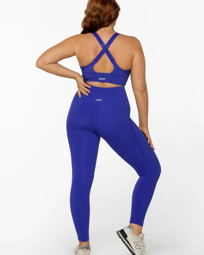 Women LORNA JANE Tights And Leggings Qualify No Chafe Full Length Leggings Magnetic Blue