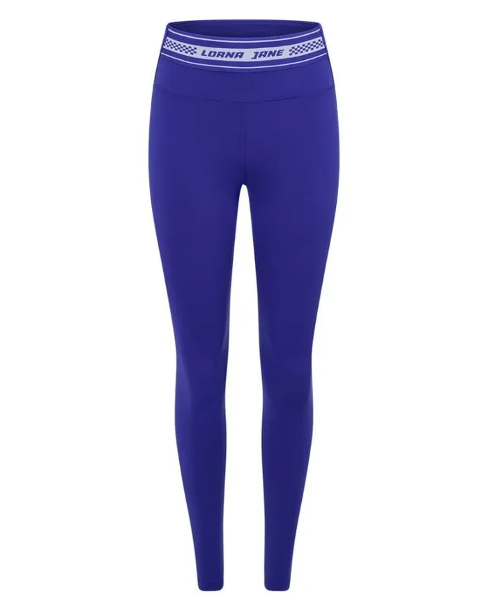 Women LORNA JANE Tights And Leggings Qualify No Chafe Full Length Leggings Magnetic Blue