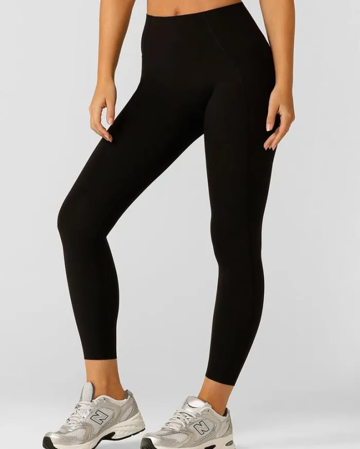 Women LORNA JANE Tights And Leggings Sculpt And Support No Ride Ankle Biter Leggings Black