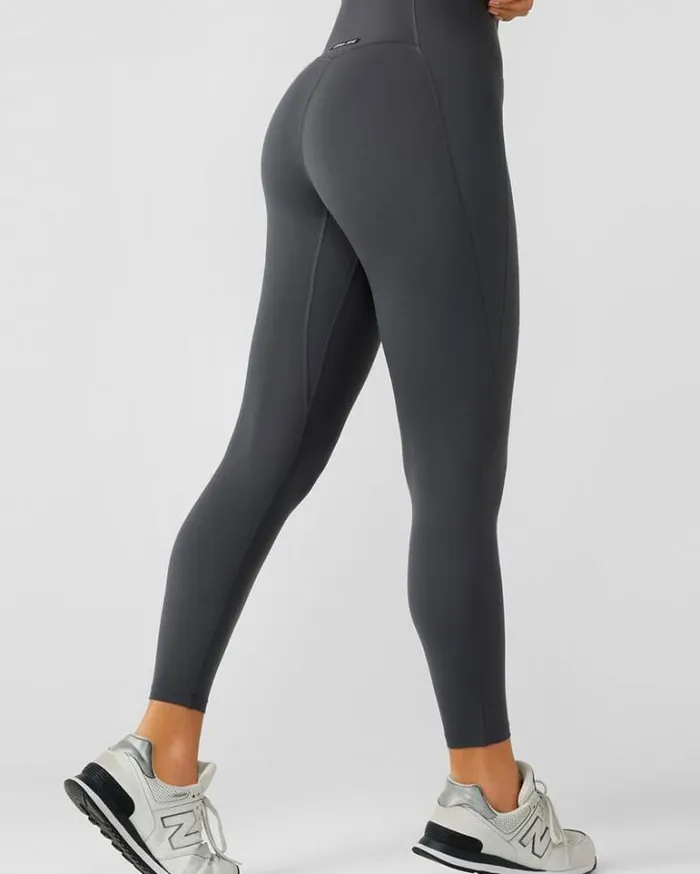 Women LORNA JANE Tights And Leggings Sculpt And Support No Ride Ankle Biter Leggings Titanium