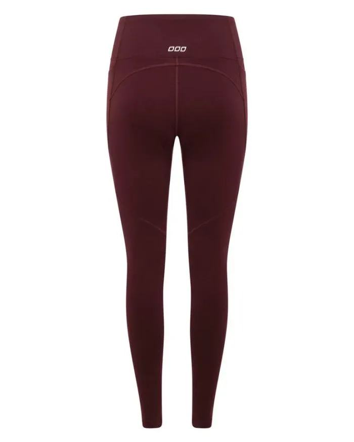 Women LORNA JANE Tights And Leggings Ultra Amy Thermal Tech Full Length Leggings Maroon