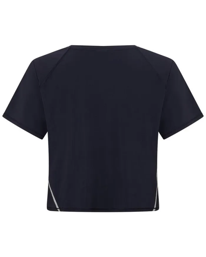 Women LORNA JANE Tops Cropped All Hours Active Tee Midnight Blue
