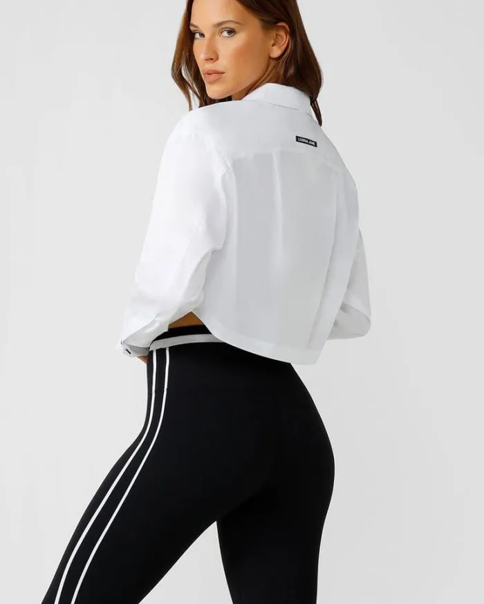 Women LORNA JANE Tops Cut To The Chase Shirt White