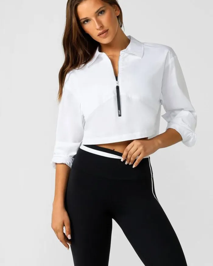 Women LORNA JANE Tops Cut To The Chase Shirt White