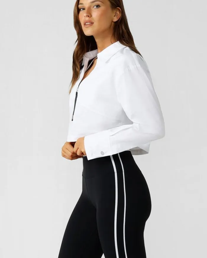Women LORNA JANE Tops Cut To The Chase Shirt White