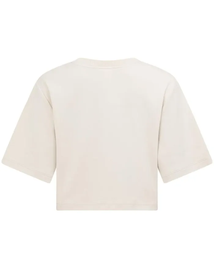 Women LORNA JANE Tops Essential Cropped Tee Ivory
