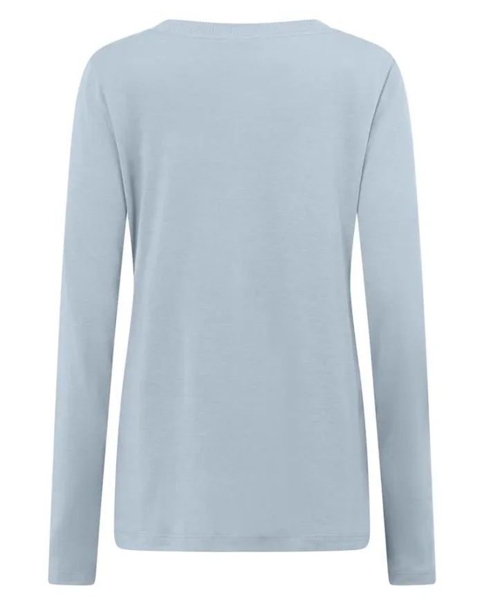 Women LORNA JANE Tops Lotus Long Sleeve Top Glacier Blue