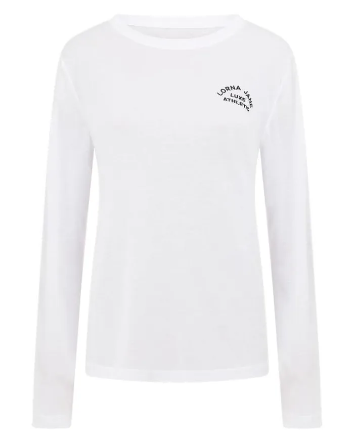 Women LORNA JANE Tops Lotus Long Sleeve Top White