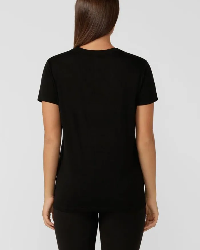 Women LORNA JANE Tops Lotus TShirt Black