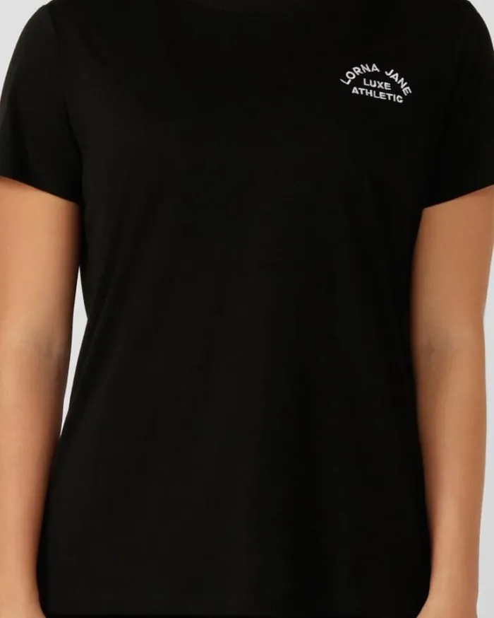 Women LORNA JANE Tops Lotus TShirt Black